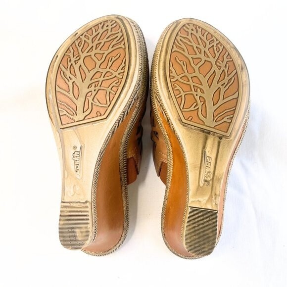 Earth | Women's  Slip on Leather Wedge Sandals Size 8 - Picture 5 of 14